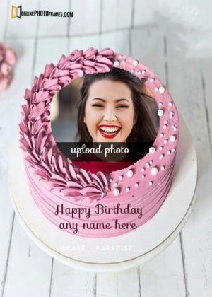 Virtual birthday cake with name and photo editor online free