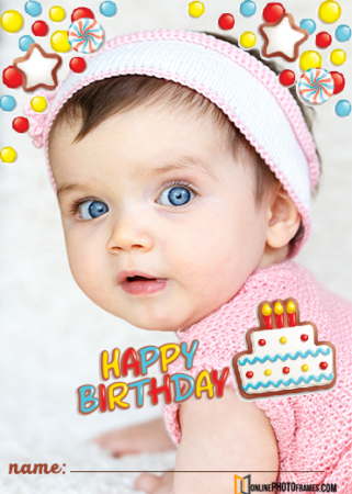 Baby Photo Frame Editor - Birthday Cake With Name And Photo | Best Name ...