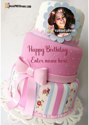 beautiful birthday cakes images with name and photo frame