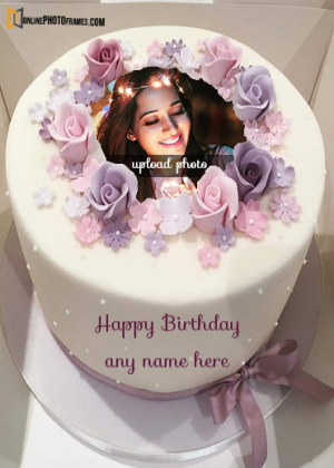 beautiful-flowers-birthday-cake-with-name-and-photo-frame