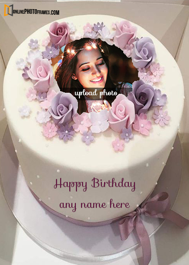 Beautiful Flower Birthday Cake With Name Edit | Best Flower Site