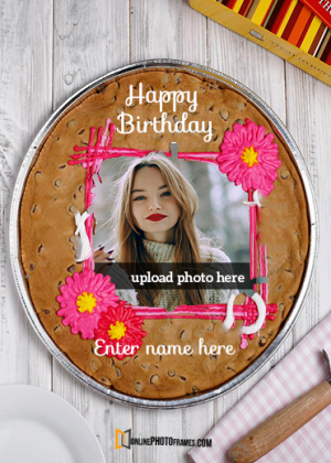 birthday cake with name photo