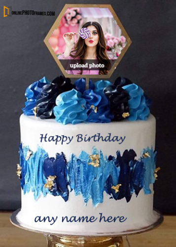 Magical Birthday Wishes Cake with Name and Photo Edit - Birthday Cake ...
