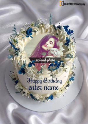 birthday photo creator online cake with name free