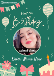 create birthday card with photo frame online free