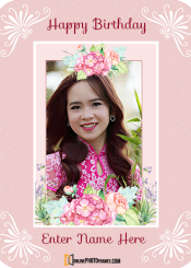 create birthday photo frame online free