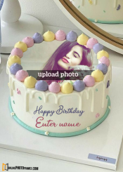 customized birthday cake with name and photo