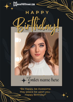 customized creative birthday photo frame with your name