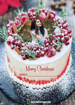 cute-christmas-frame-cake-with-name-and-photo