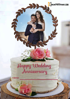 diy-photo-frame-for-anniversary-cake-with-name-and-photo