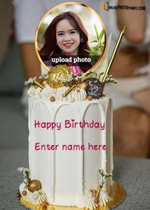 free birthday cake generator with custom name and photo frame
