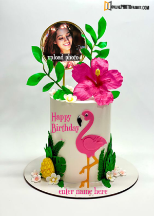 happy birthday cake picture with name and photo frame