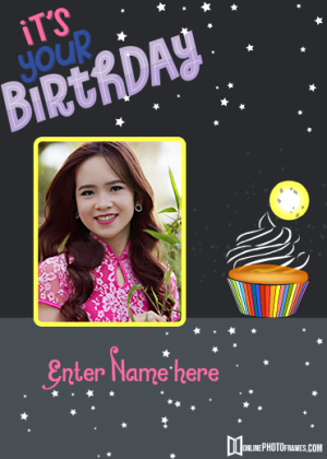 happy birthday card with photo editing free online