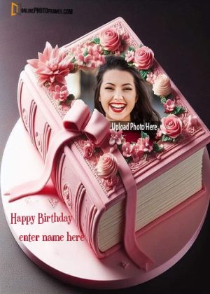happy birthday personalized cake with name and photo free