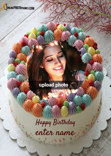 Happy Birthday Wishes with Photo Edit Cake - Birthday Cake With Name ...