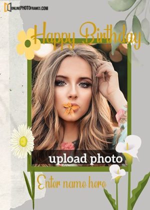 happy birthday photo frame online editing free love