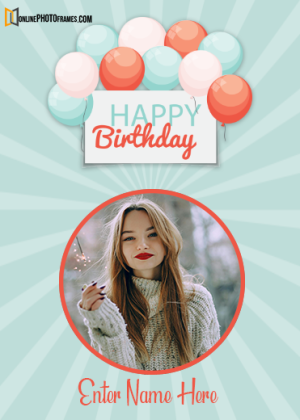 happy birthday photo frame wishes