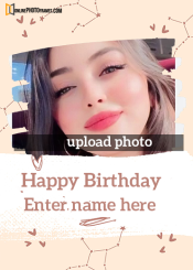 happy birthday photo frame with name