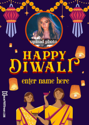 happy diwali wishes photo editing online free