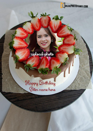 hbd cake with name edit and photo