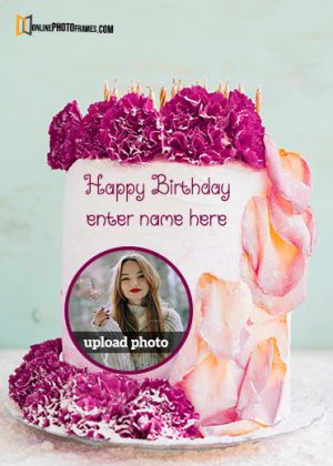 online customized cake with name and photo editor
