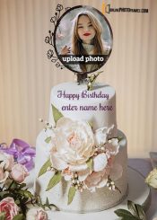 online name photo wishes birthday cake maker for girl