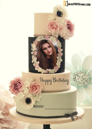 Most Beautiful Birthday Cake with Name and Photo Editor - Online Photo ...