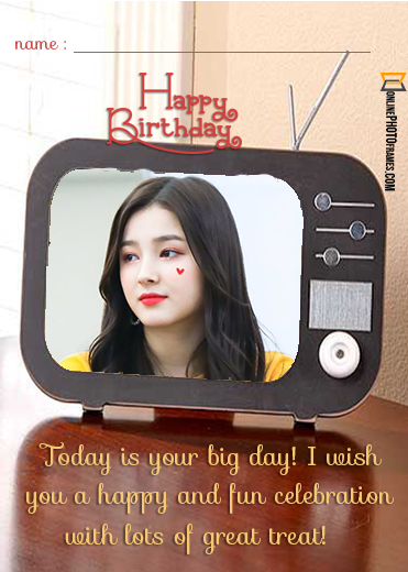 Happy Birthday Card with Photo Editing - Online Photo Frames