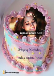 rainbow-birthday-cake-with-photo-frame-online