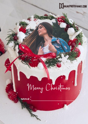 red-velvet-christmas-cake-with-name-and-photo