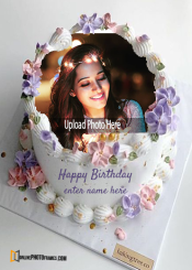 write name on birthday cake with photo
